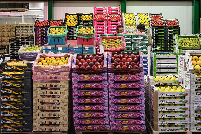 Food on display at Rungis International Market