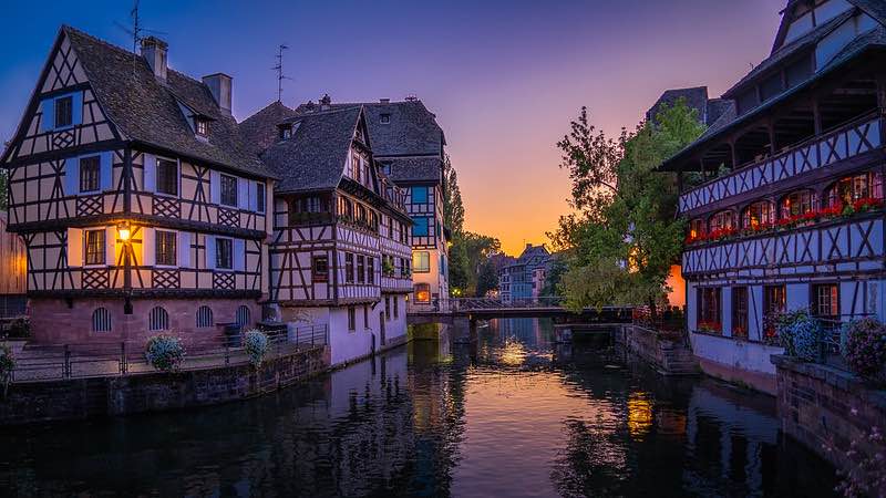 Strasbourg, France at night