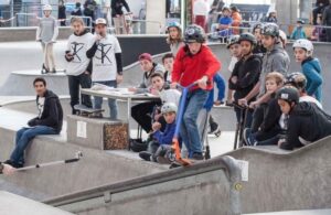 Freestyle scooter course in Paris