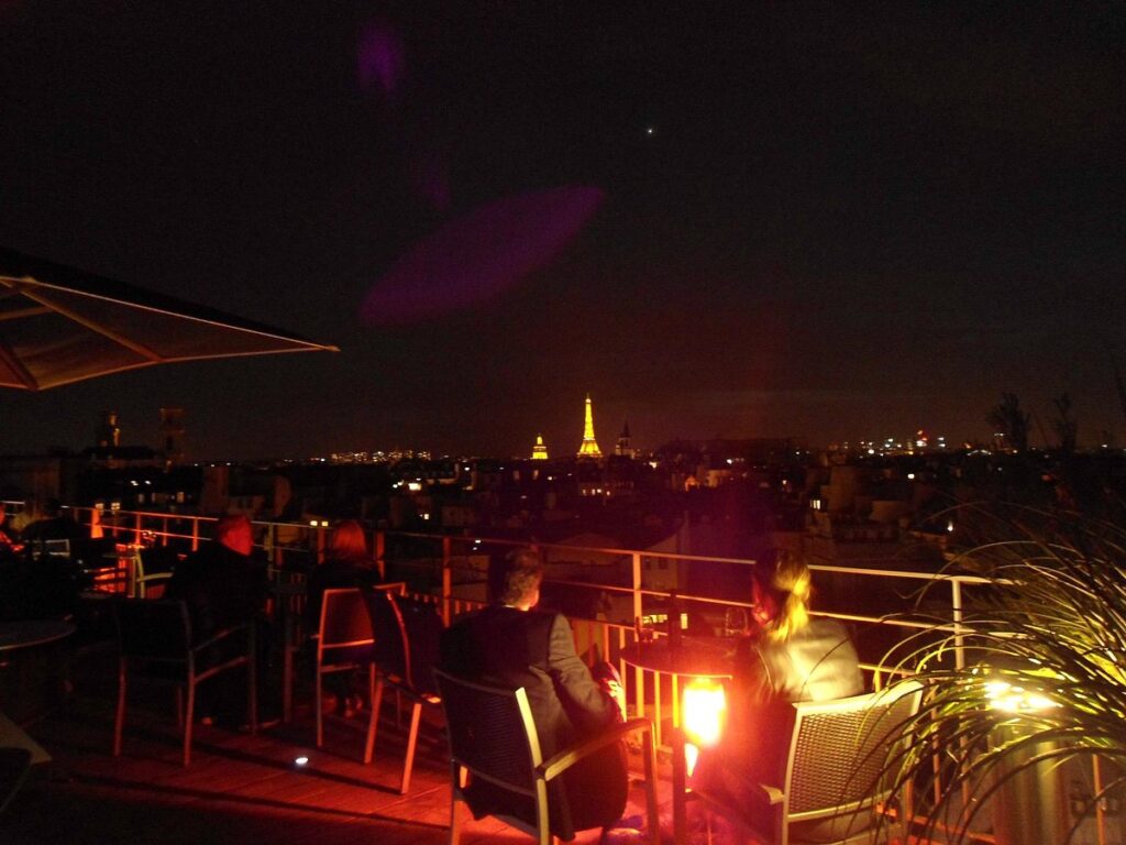 Paris night view at 43 Up On the Roof