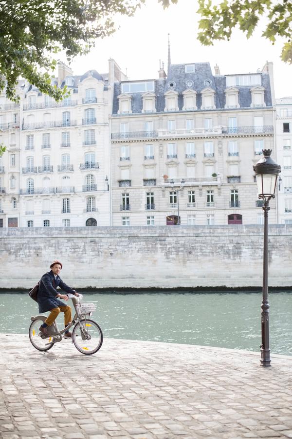 Biking Along the Seine River in Paris