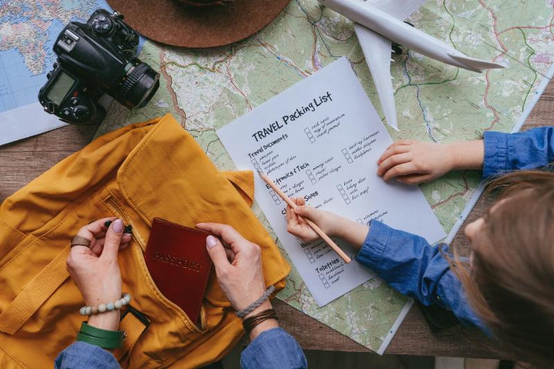 Family preparing for travel