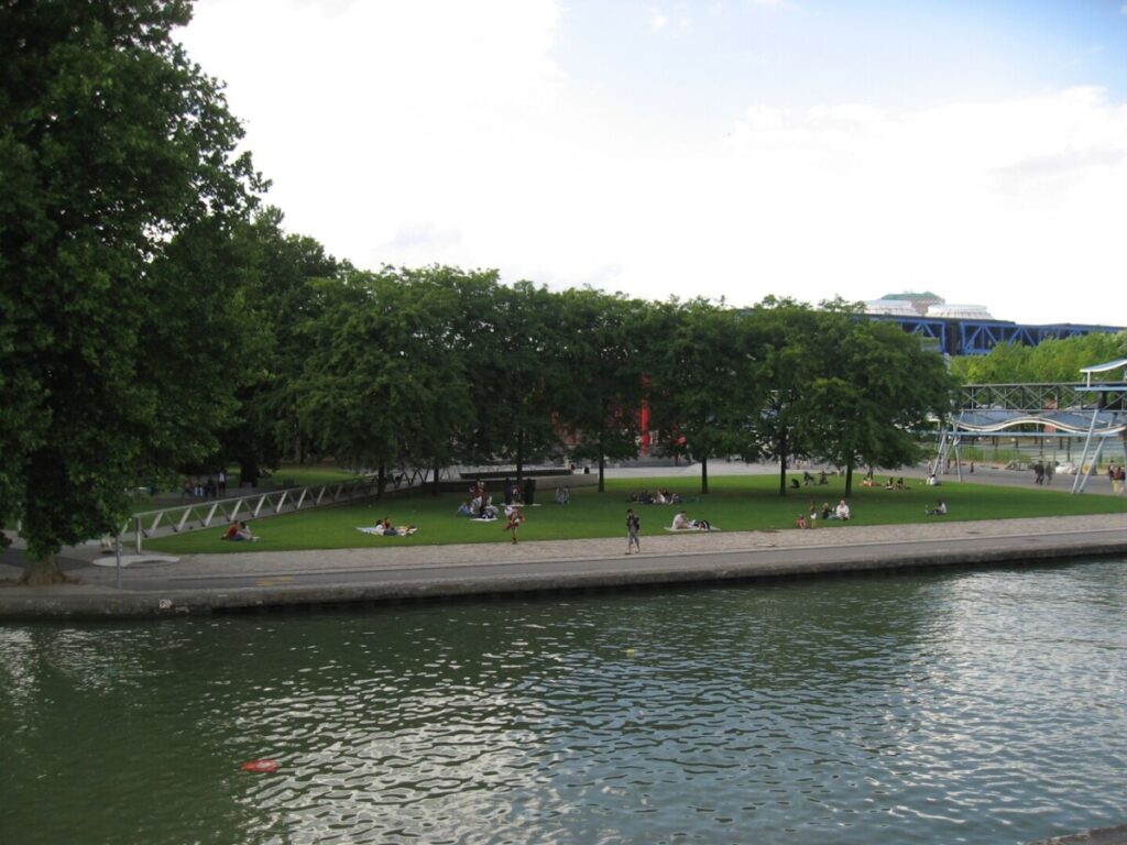 Canal de l’Ourcq in Parc de La Villette, Paris