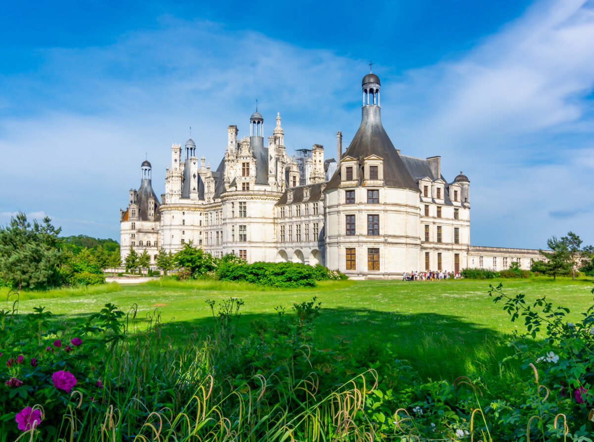 Chambord castle (chateau Chambord) in Loire valley, France