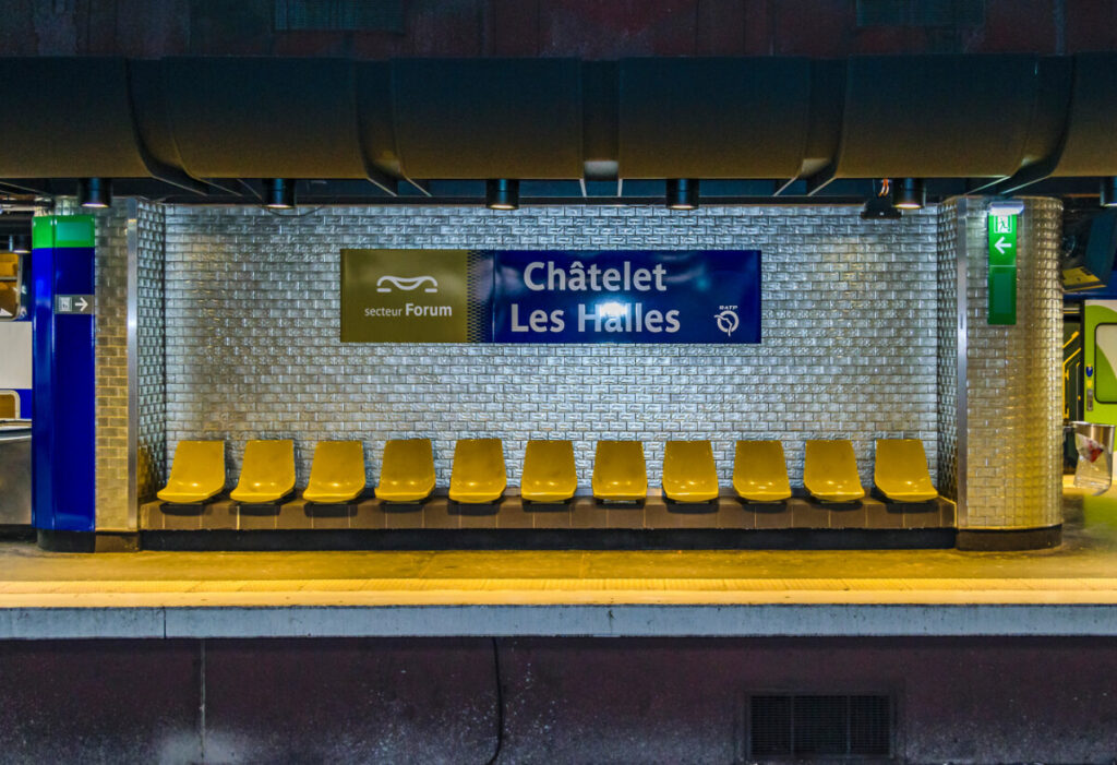 Chatelet Les Halles Transit station seats