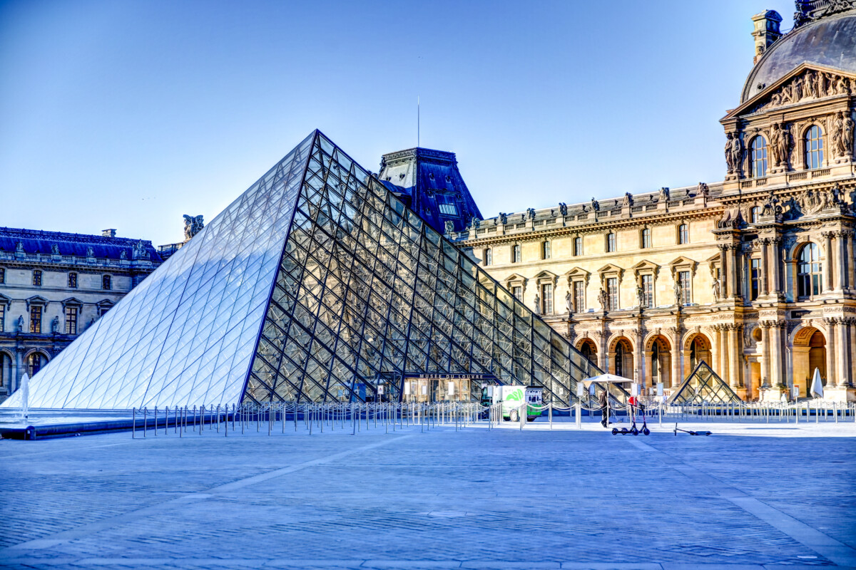 IM Pei designed pyramid at the Louvre