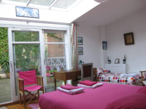 Terrace room and amenity in Maison Anne Musset