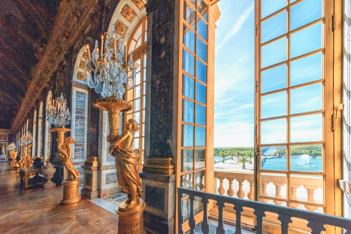 Inside Versailles Palace near Paris, France