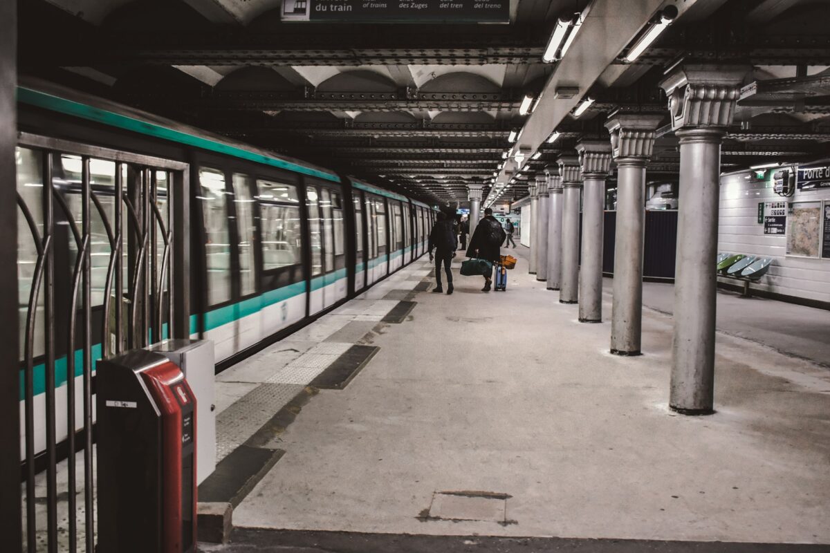 Metro Train in Paris, France