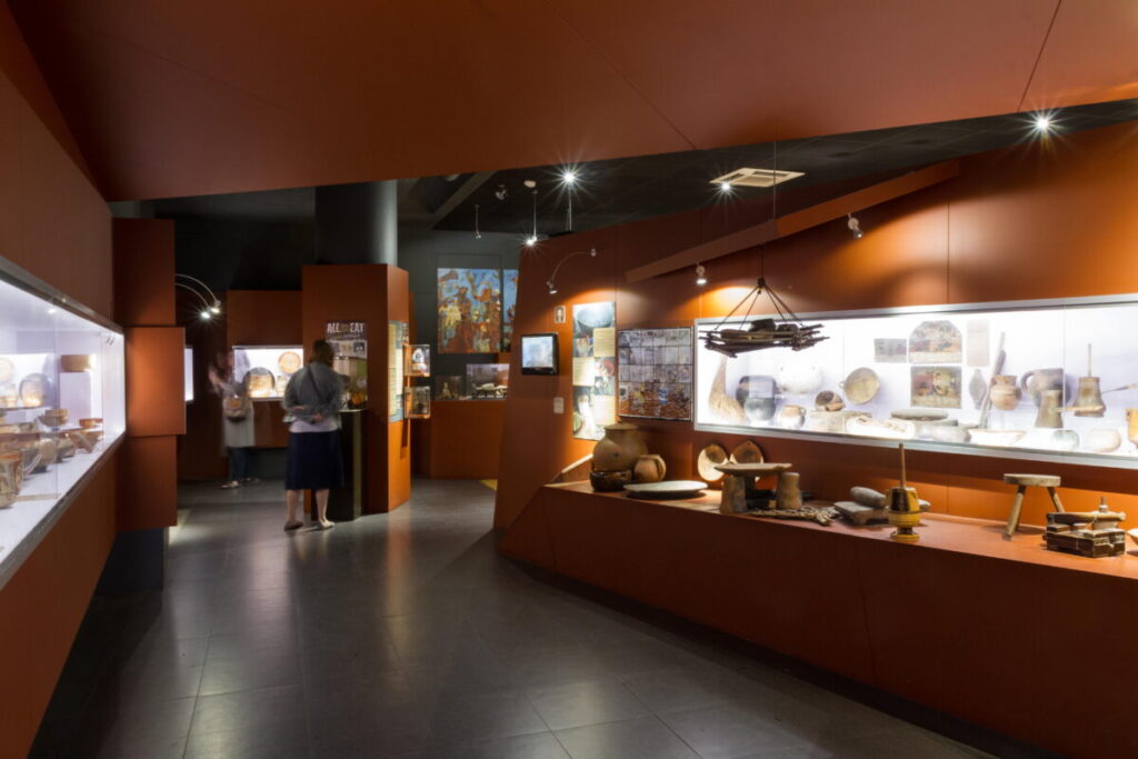 Historic chocolate making items exhibit in Paris Gourmet Chocolate Museum