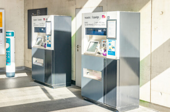 Automatic ticket machines for RATP and SNCF in the Paris metro, Paris, France