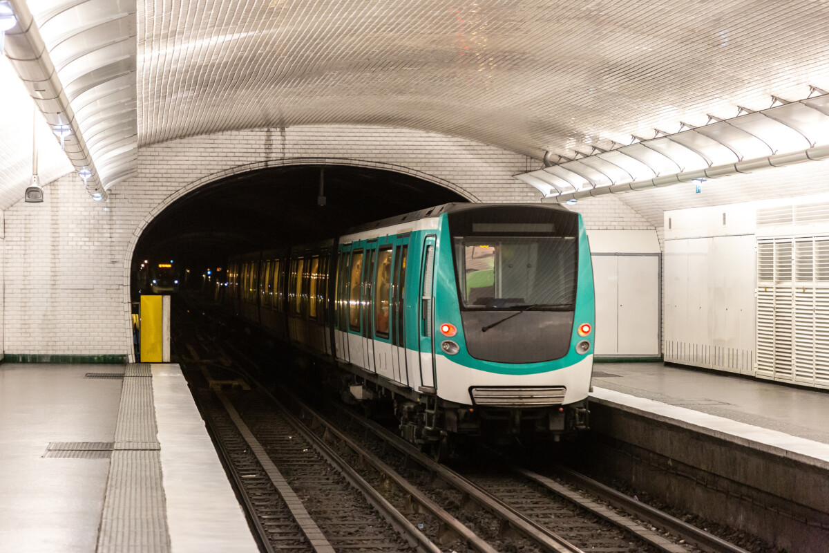 Underground Paris Metro Train